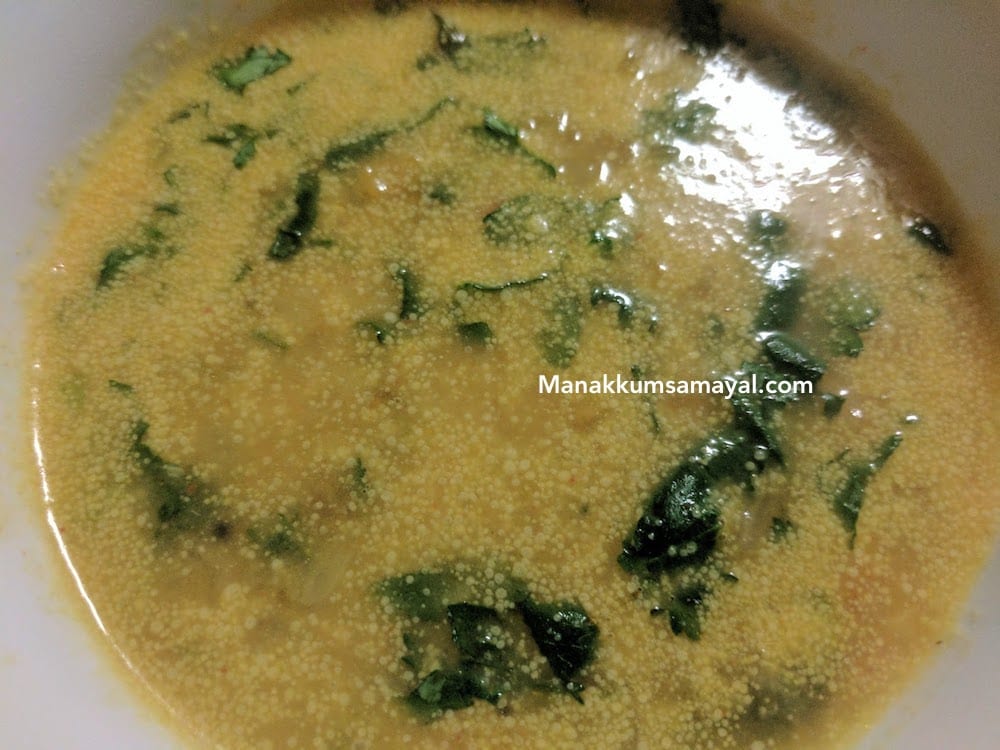 Besan flour sambar - கடலை மாவு சாம்பார்